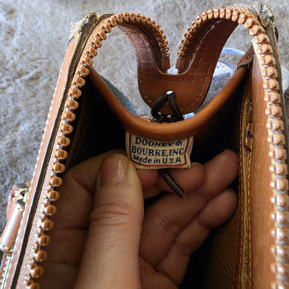 AWL Satchel Green Tan Leather Zip Top - Picture 4 of 16